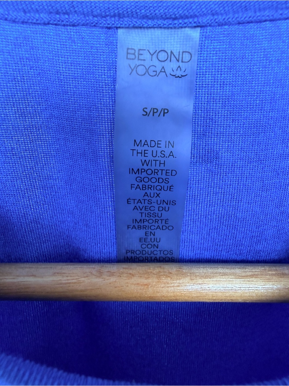 Beyond Yoga Blue Sleeveless Muscle Tank Top Small Made in USA - Picture 2 of 5